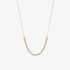 14k graduating chain link necklace