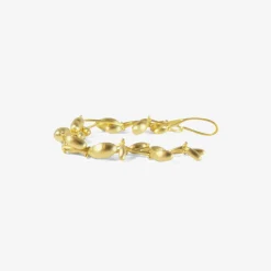 18k green gold plated olive branch bracelet