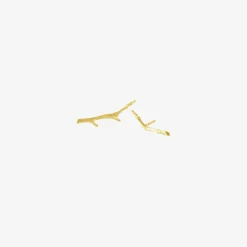 14k green gold small branch studs