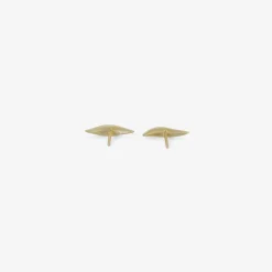 14k green gold small slug studs