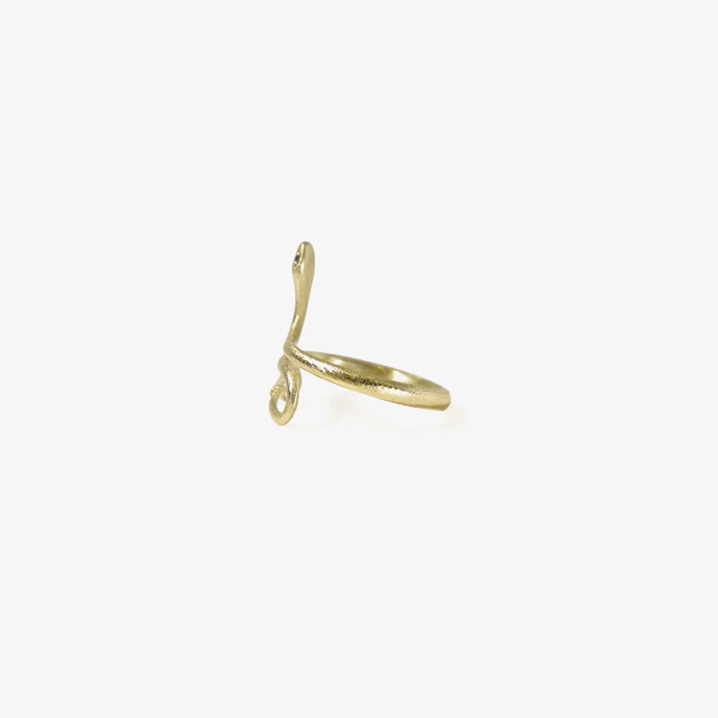 14k green gold small snake ring