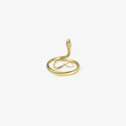 14k green gold small snake ring