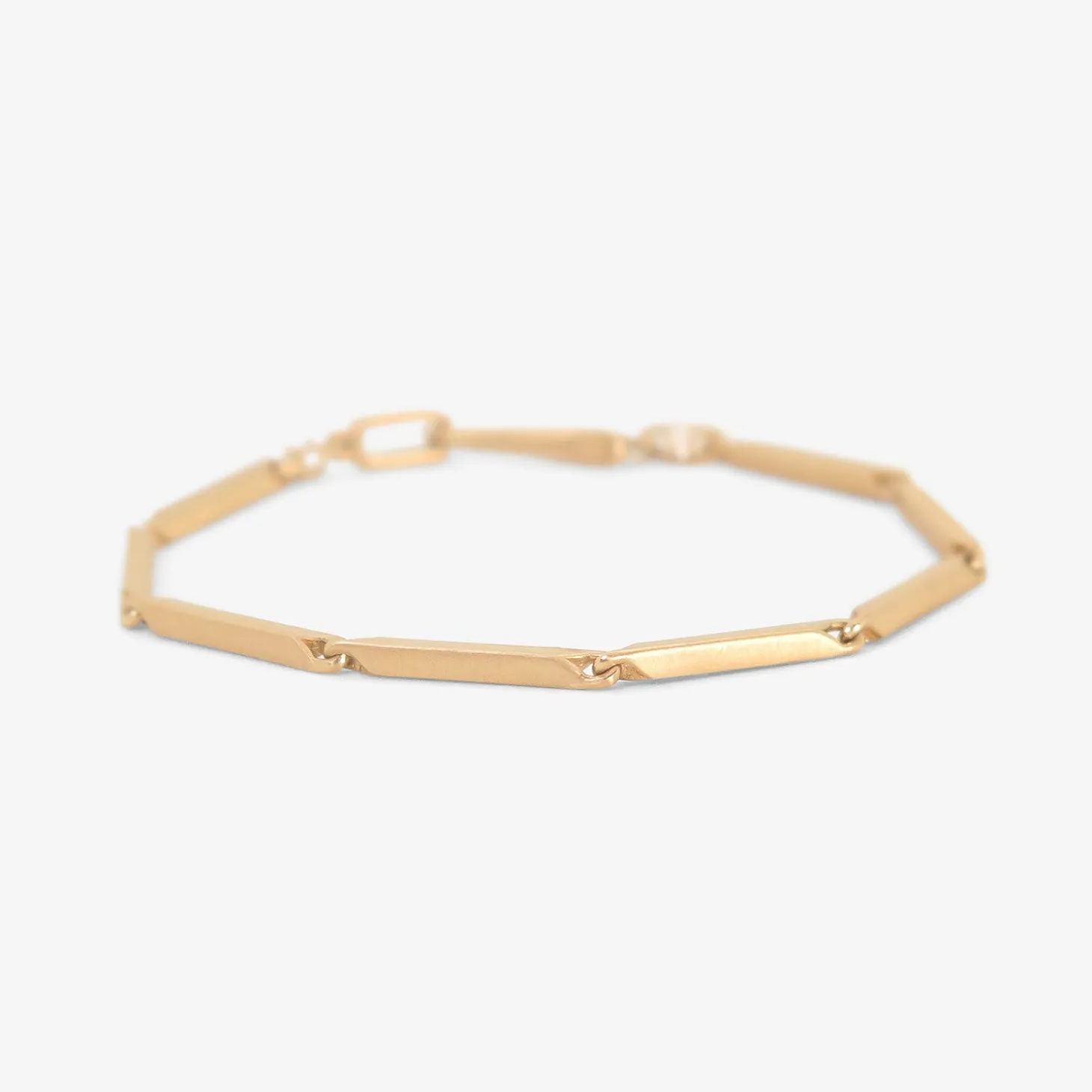 14k heavyweight fob chain bracelet with diamond rondelles, .25ct