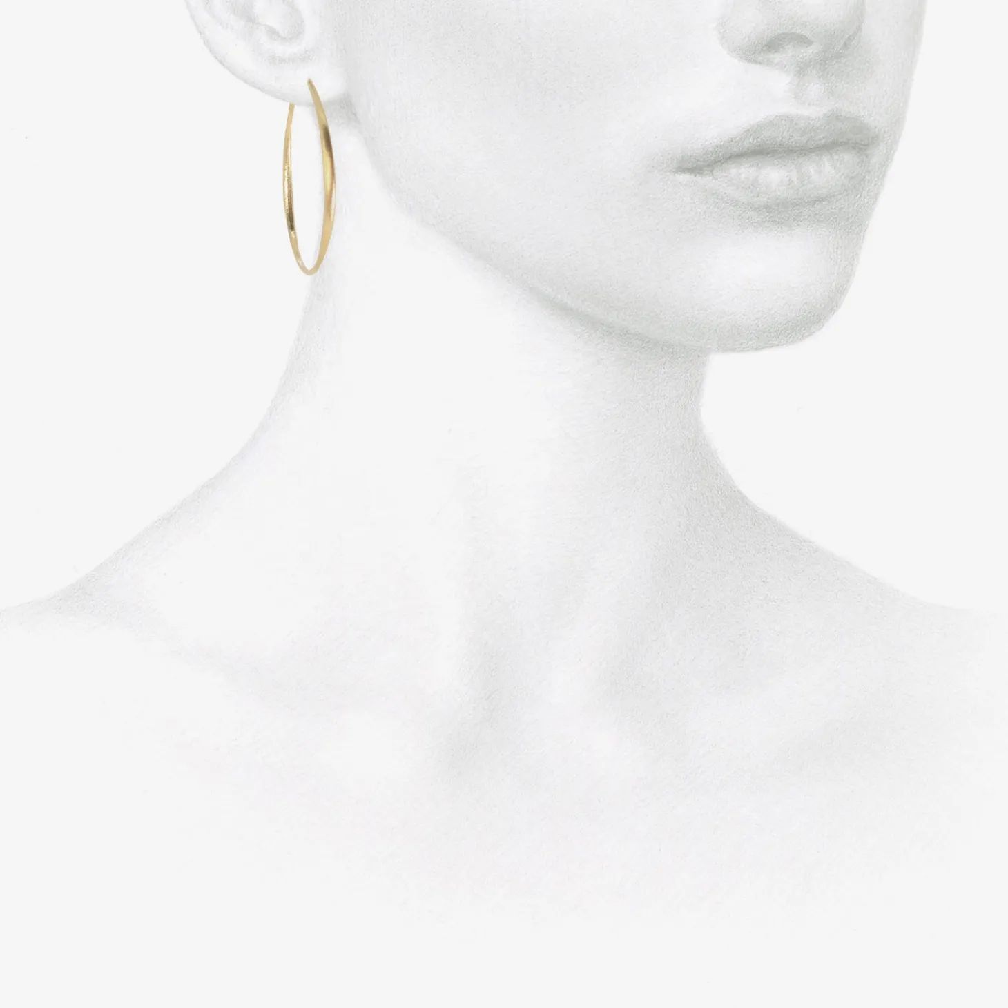 14k hewn oval hoop earrings