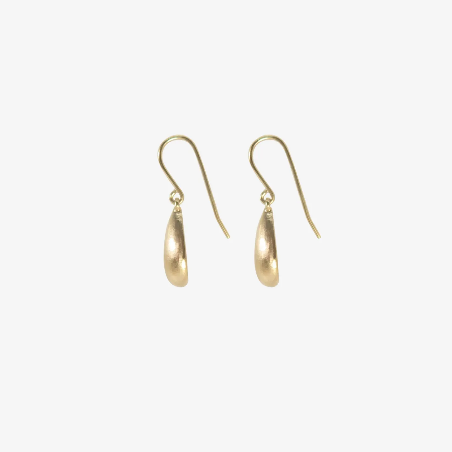 14k hewn teardrop earrings