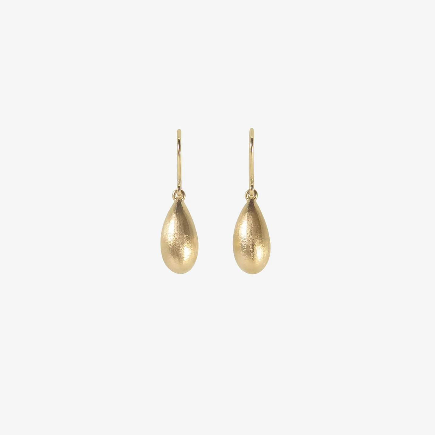 14k hewn teardrop earrings