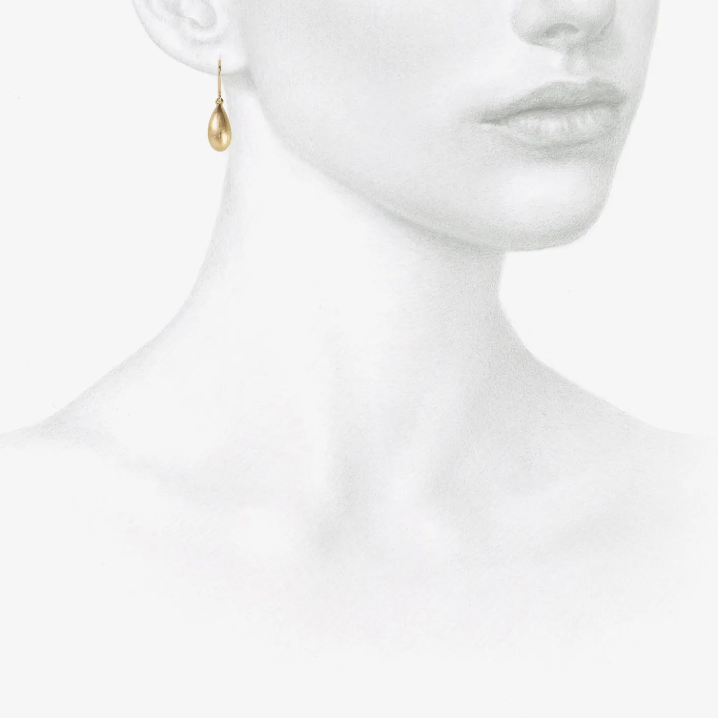 14k hewn teardrop earrings