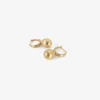 14k huggie hoops with golden 'pearl' drops