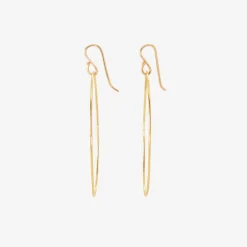 22k large front facing oval hoop earrings