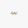 14k large hewn teardrop earrings on posts
