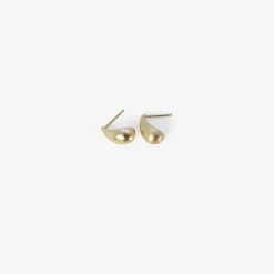 14k large hewn teardrop earrings on posts