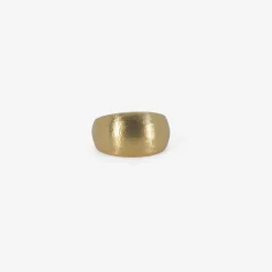 14k large hewn wide band