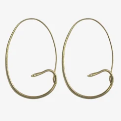 18k large snake hoops