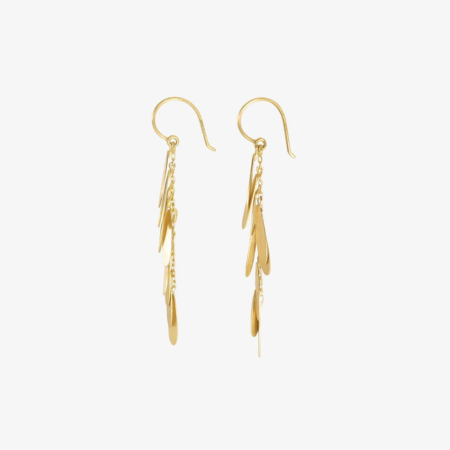 18k long daisy earrings