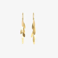 18k long daisy earrings