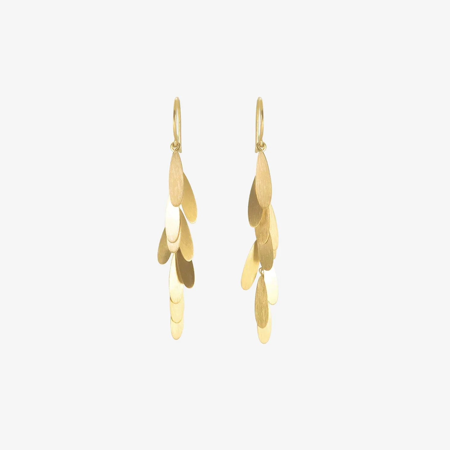 18k long daisy earrings