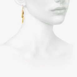 18k long daisy earrings
