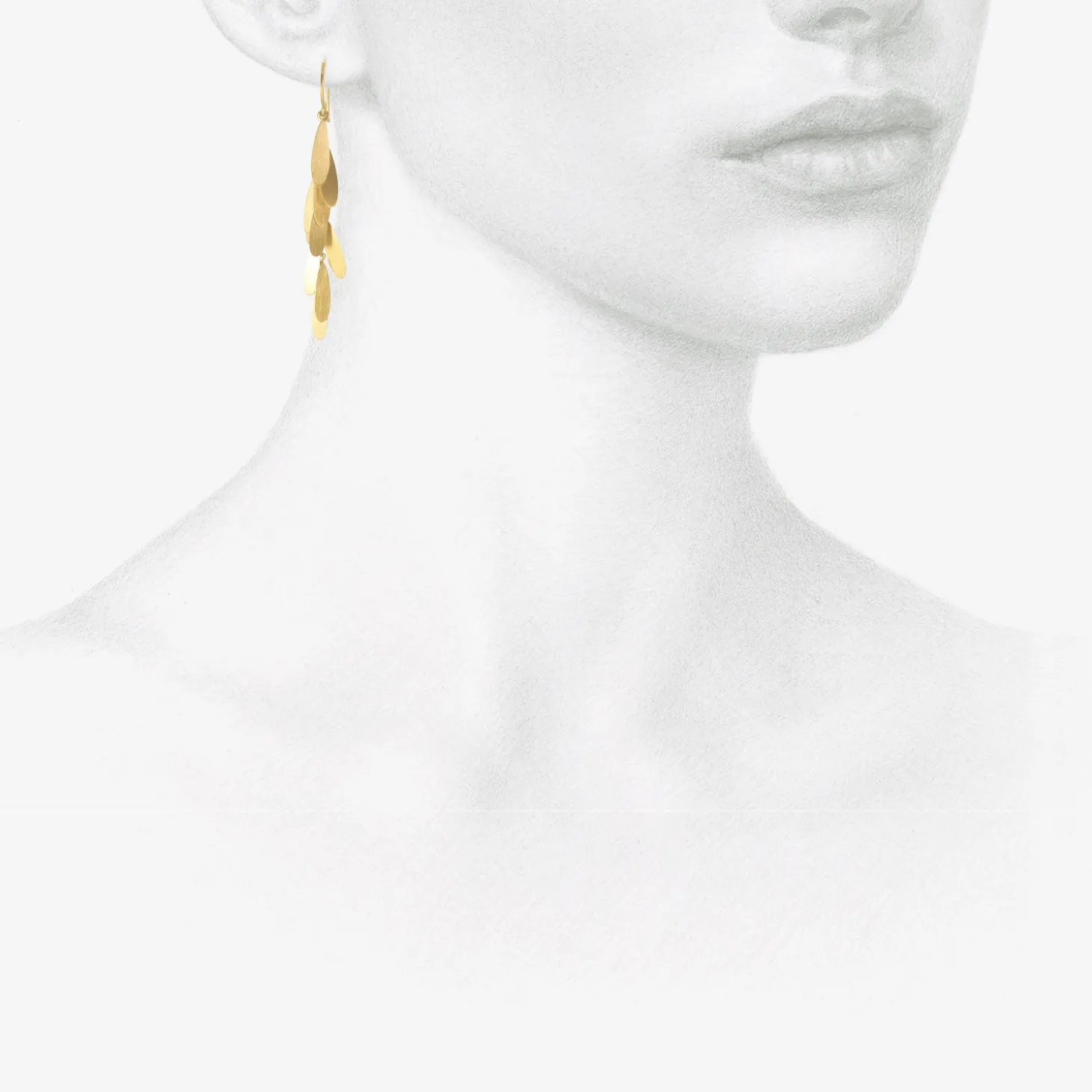 18k long daisy earrings