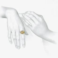 10k love token eye ring – “invigilare” – to watch over