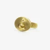 18k love token ring – “in medias res” – into the midst, size 7 1/4