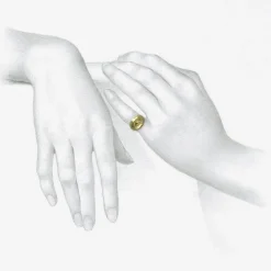 18k love token ring – “nil nisi cruce” – nothing without suffering, size 6