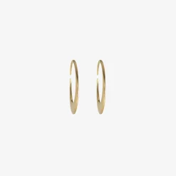 14k mini crescent hoops