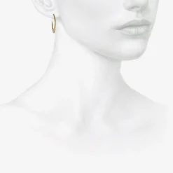 14k mini crescent hoops