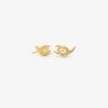 18k mini dendera scorpion studs, .28ct