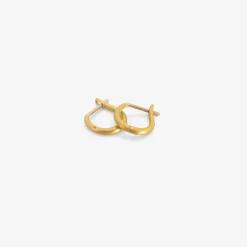 22k 10mm hinged hoop & hook earrings
