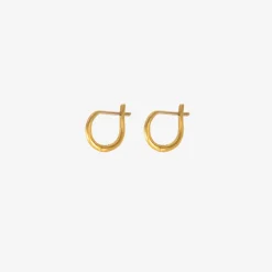22k 10mm hinged hoop & hook earrings