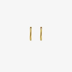 22k 16mm hinged hoop & hook earrings