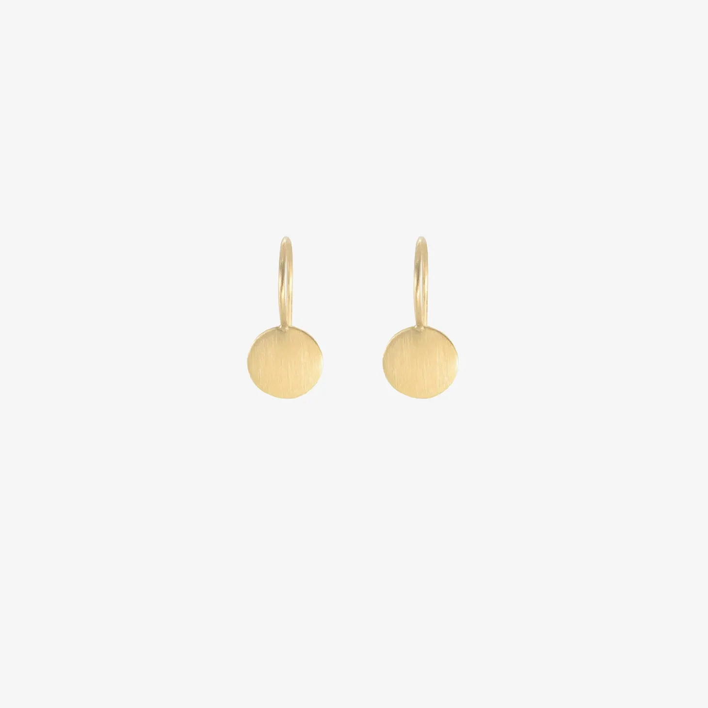 18k 8mm moon drop earrings