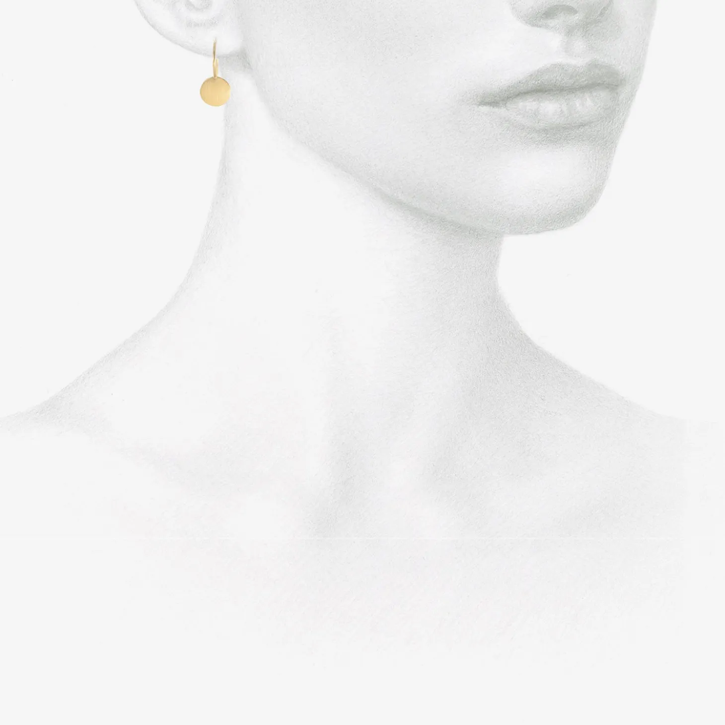 18k 8mm moon drop earrings