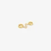 18k 6.5mm signature hoops with old mine cut diamond drops