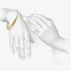 18k oval bangle