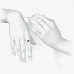 18k palladium & horizontal pear shaped diamond ring