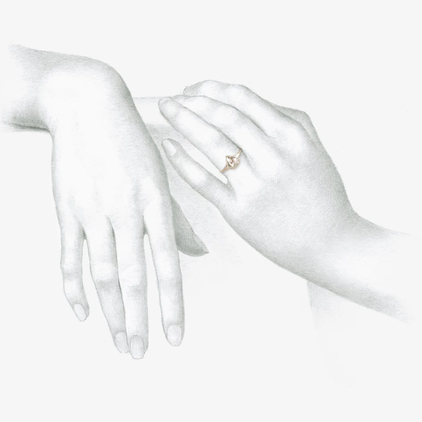 18k palladium & pear shaped clear diamond ring, 0.98ct