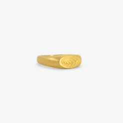22k palm branch ring