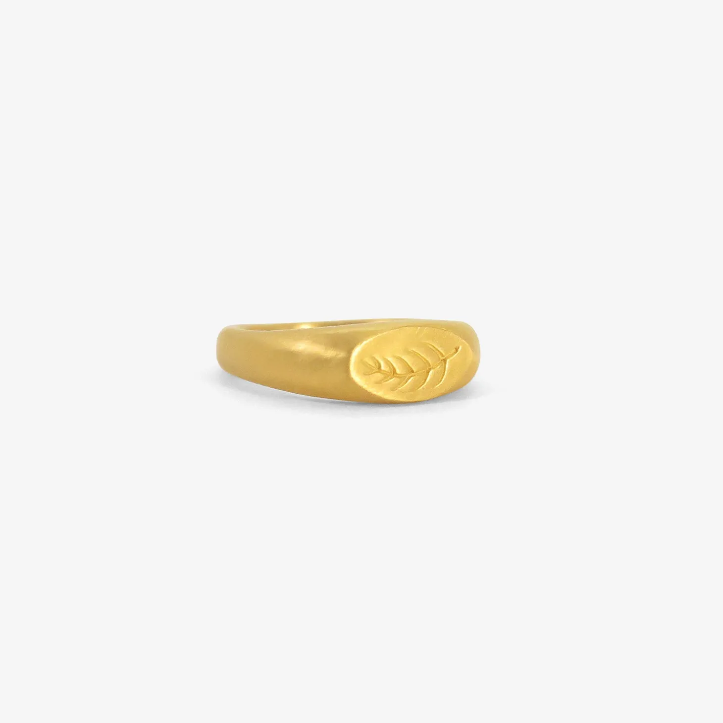 22k palm branch ring