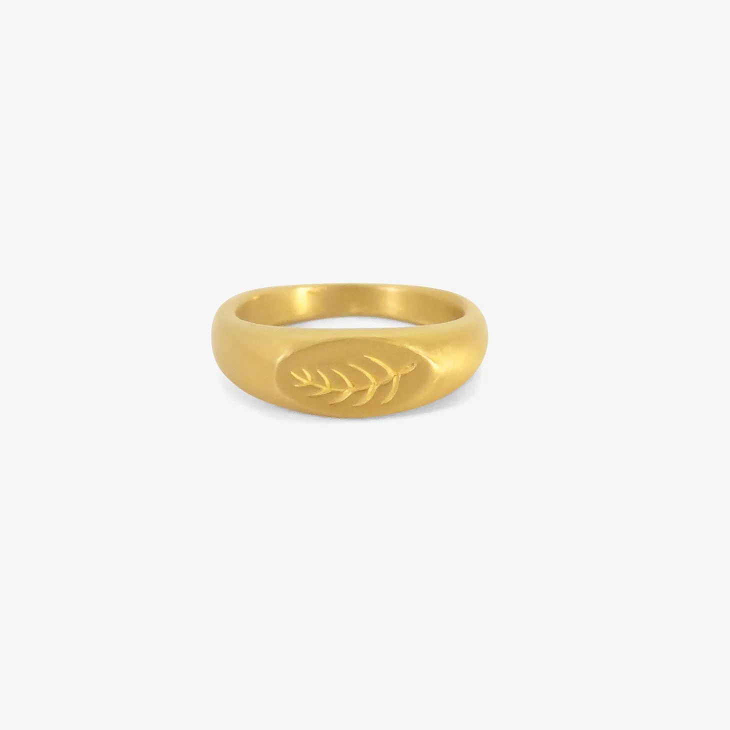 22k palm branch ring