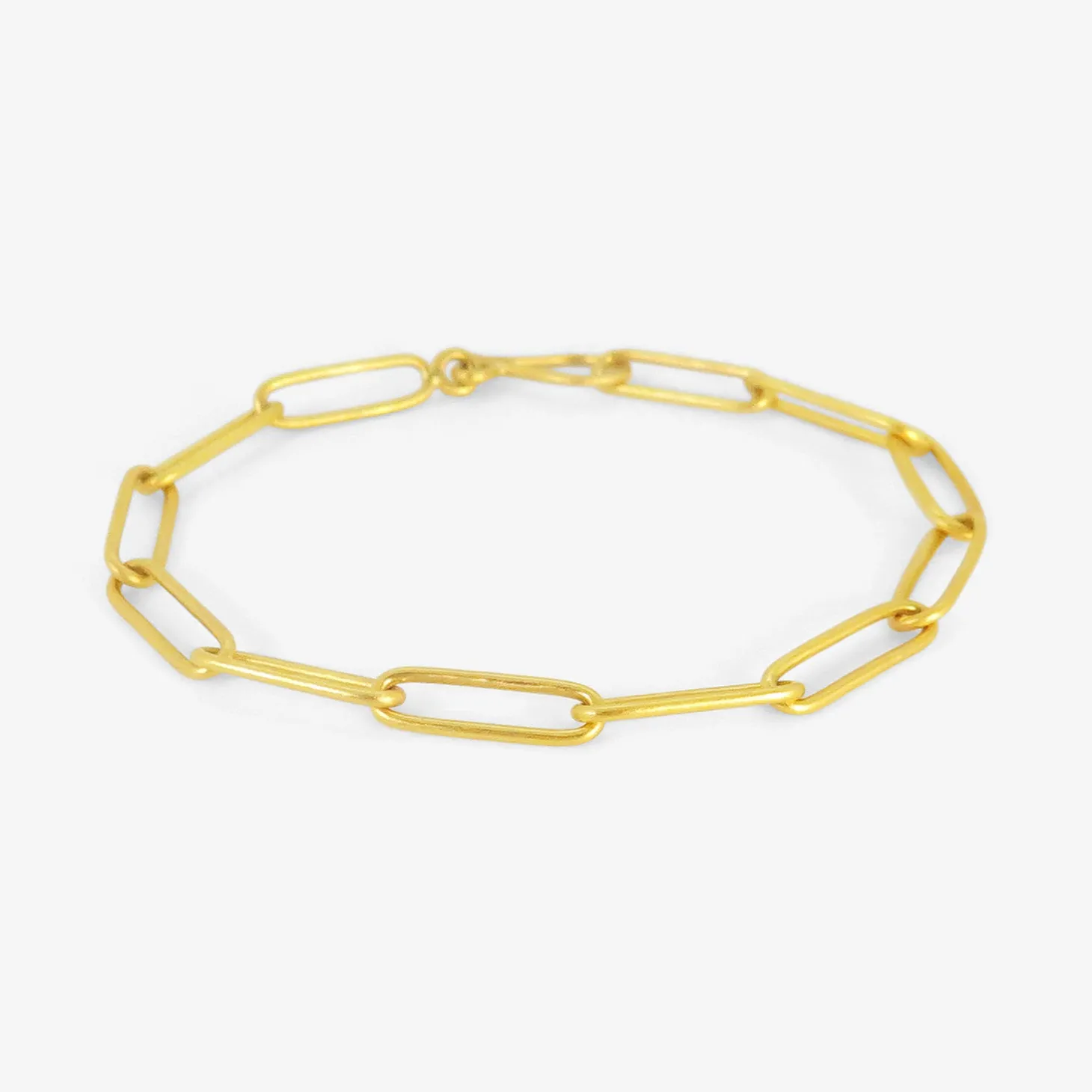 22k paperlink chain bracelet