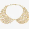 18k peter pan squash collar with one touch of silver