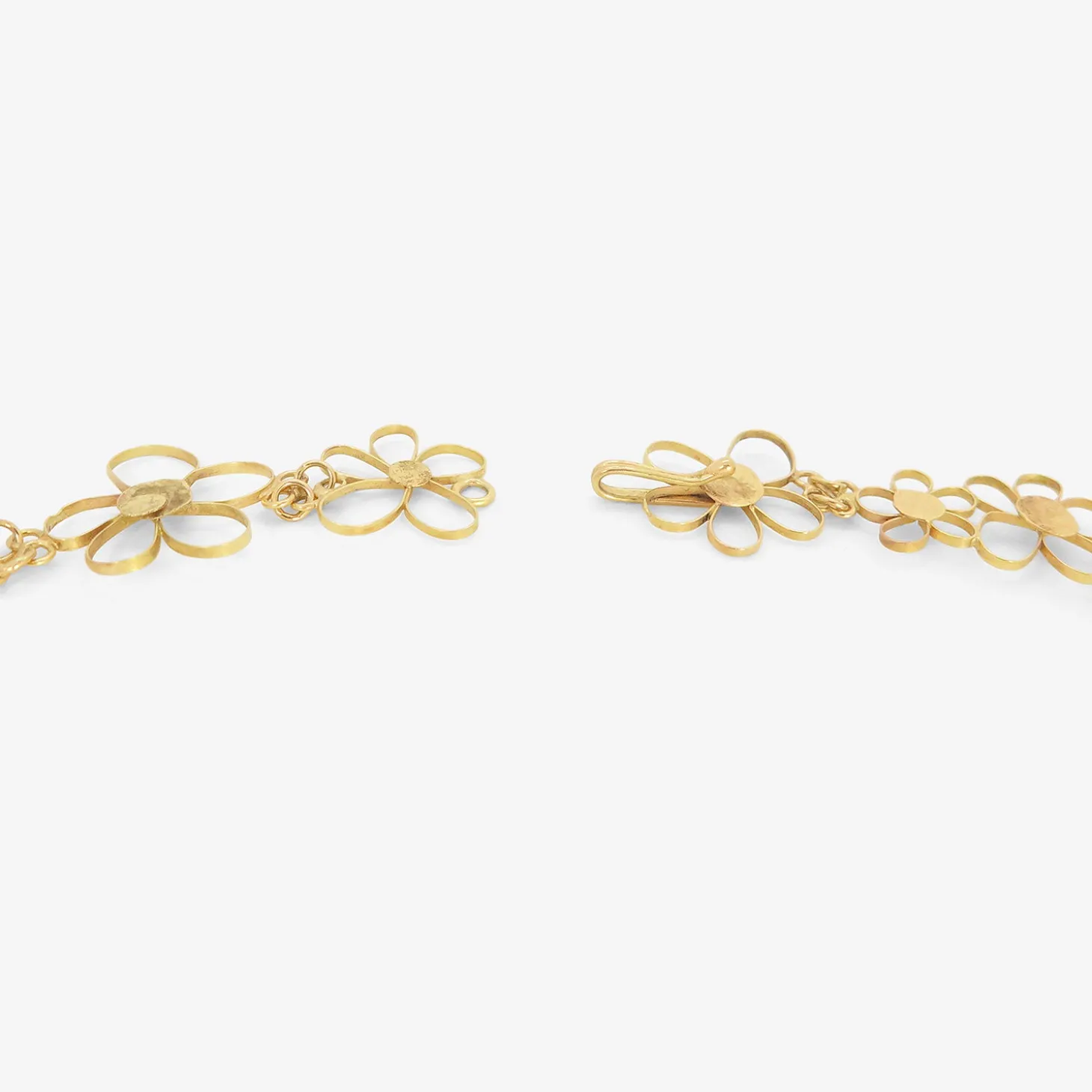 18k peter pan squash collar with one touch of silver