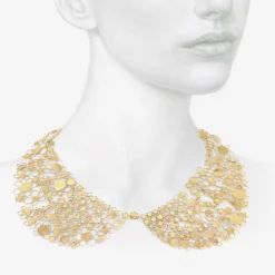 18k peter pan squash collar with one touch of silver