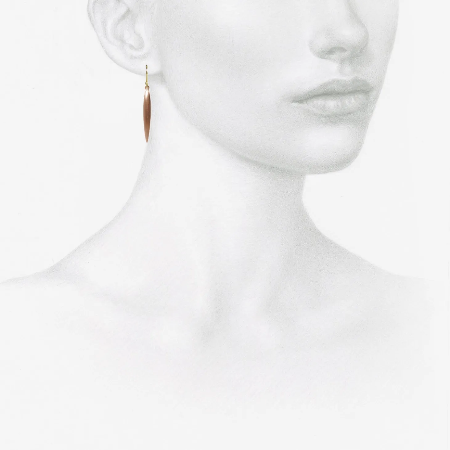 18k pink gold plated large rice