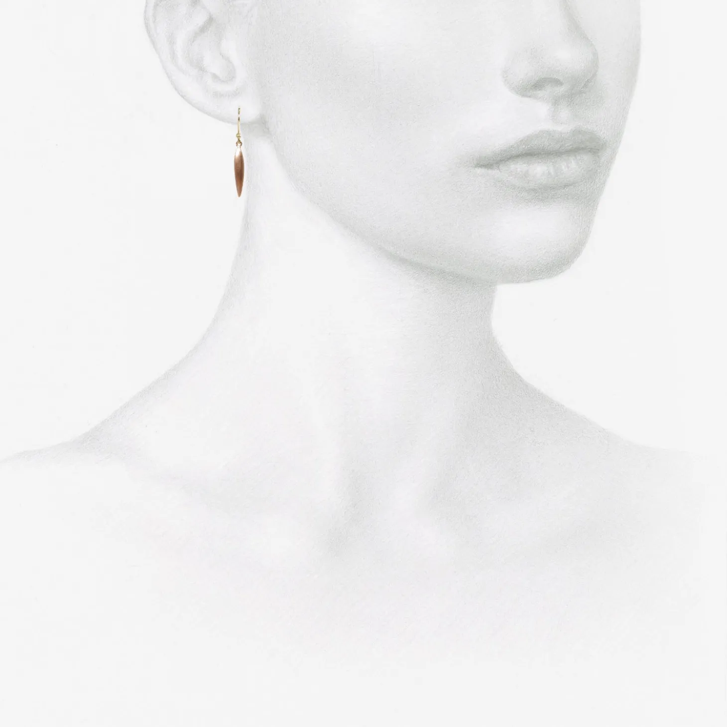 18k pink gold plated small rice