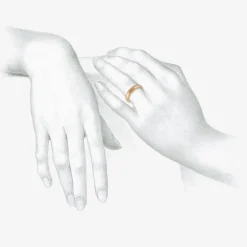 18k pink gold ring, size 8 1/4