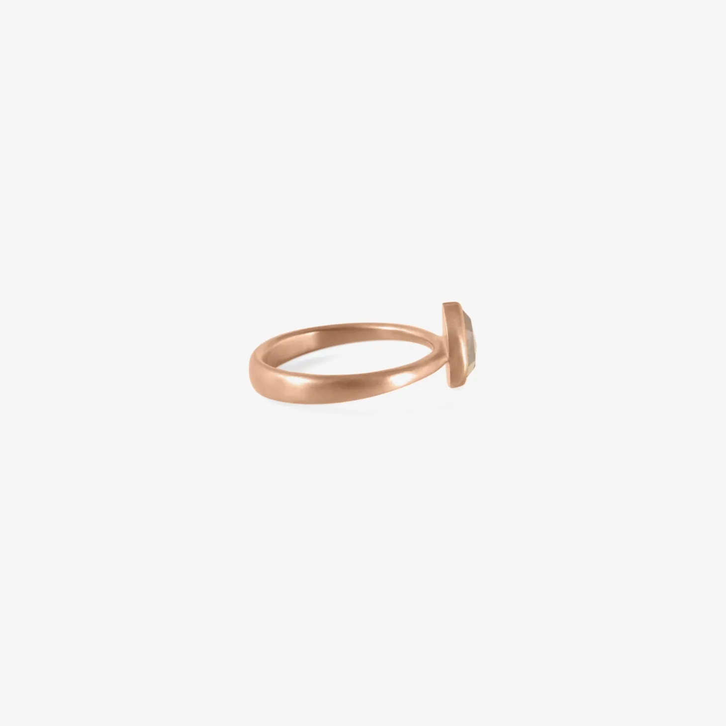 18k rose gold & champagne pear shaped diamond ring, 1.11ct