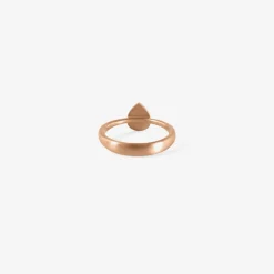 18k rose gold & champagne pear shaped diamond ring, 1.11ct