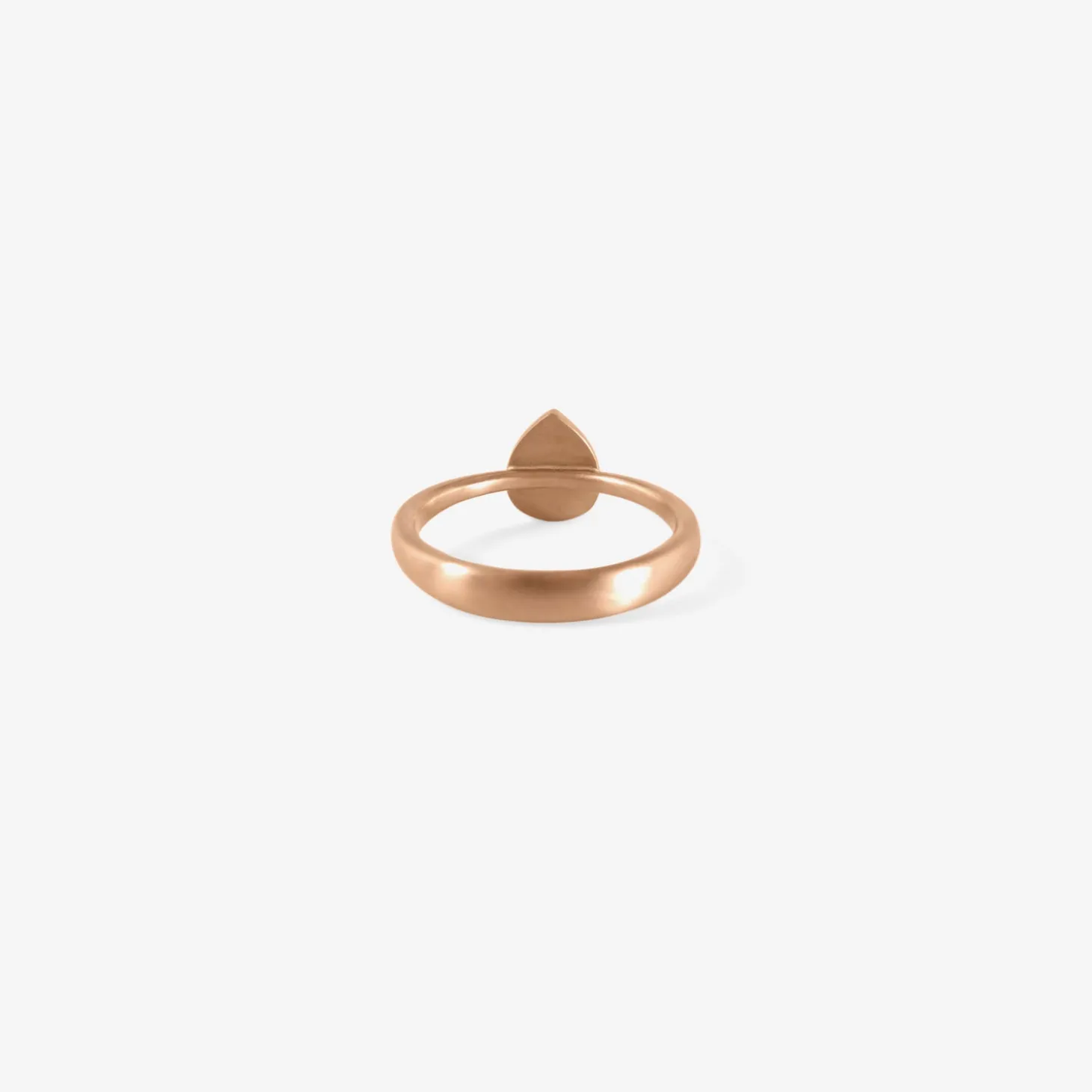 18k rose gold & champagne pear shaped diamond ring, 1.11ct